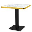 Ver imagem 3 de Conjunto Mesa de Jantar Quadrada Venezia 70x70cm Branca com 2 Cadeiras Estofadas Marcela - Rosa
