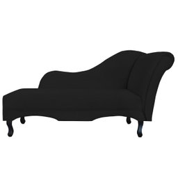 Recamier Namoradeira Divã Lado Esquerdo Olivia Suede Preto - DS Estofados - 1