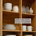 Ver mais imagens de Armário Aéreo Cozinha 120 cm Trebbiano 3 Portas 100% MDF Amêndoa - Rio Doce