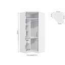Ver imagem 2 de Guarda Roupa  Closet Modulado Componível de Canto oblíquo Adapt N531 Kappesberg - Branco