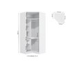 Guarda Roupa  Closet Modulado Componível de Canto oblíquo Adapt N531 Kappesberg - Branco - 2