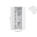 Ver imagem 4 de Guarda Roupa Closet Modulado Componível de Canto oblíquo Adapt N531 Kappesberg