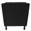 Ver imagem 3 de Poltronas Decorativa Pés Luis XV Gênises Encosto Estilo Capitonê Suede Preto - DS Estofados
