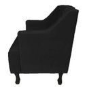 Ver imagem 4 de Poltronas Decorativa Pés Luis XV Gênises Encosto Estilo Capitonê Suede Preto - DS Estofados