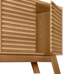 Rack Camboriú para TVs até 70 Polegadas Amêndoa/Titânio Linea Brasil - 4