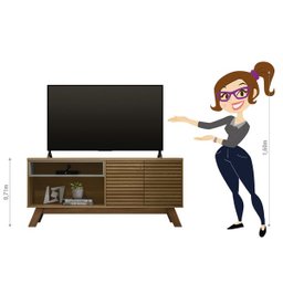 Rack Camboriú para TVs até 70 Polegadas Amêndoa/Titânio Linea Brasil - 8