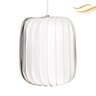 Luminária Teto Moderno Bivolt E27 Sala Mesa Ilha Bancada Esmeralda 20cm Branco - 1
