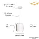 Ver imagem 2 de Luminária Teto Moderno Bivolt E27 Sala Mesa Ilha Bancada Esmeralda 20cm Branco