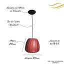 Ver imagem 2 de Luminária Pendente Moderno Bivolt E27 Sala Mesa Ilha Bancada Safira 20cm Marsala