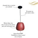 Ver imagem 3 de Luminária Pendente Moderno Bivolt E27 Sala Mesa Ilha Bancada Safira 20cm Marsala