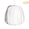 Luminária Pendente Moderno Bivolt E27 Sala Mesa Ilha Bancada Safira 20cm Branco - 1