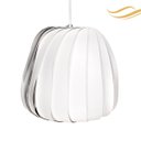Ver imagem 1 de Luminária Pendente Moderno Bivolt E27 Sala Mesa Ilha Bancada Safira 20cm Branco
