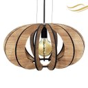 Ver imagem 1 de Luminária Teto Madeira Bivolt E27 Sala Mesa Ilha Cozinha Balcão Londres Marrom