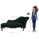 Ver imagem 4 de Recamier Namoradeira Divã Lado Esquerdo Olivia Suede Verde - Ds Estofados