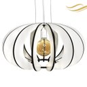 Ver imagem 1 de Luminária Teto Madeira Bivolt E27 Sala Mesa Ilha Cozinha Balcão Londres Branco