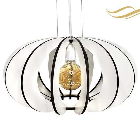 Luminária Teto Madeira Bivolt E27 Sala Mesa Ilha Cozinha Balcão Londres Branco