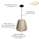 Ver imagem 3 de Luminária Pendente Moderno Bivolt E27 Sala Mesa Ilha Bancada Safira 30cm Camursa