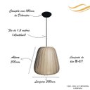 Ver imagem 2 de Luminária Pendente Moderno Bivolt E27 Sala Mesa Ilha Bancada Safira 30cm Camursa