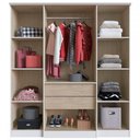 Ver imagem 3 de Guarda-Roupa Casal Miami 4 Portas 2 Gavetas em MDF Branco Doripel Móveis