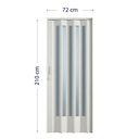 Ver imagem 5 de Porta Sanfonada de PVC Translucido 210cm x 72cm Plastporta Bcf Marrom/Wengue com