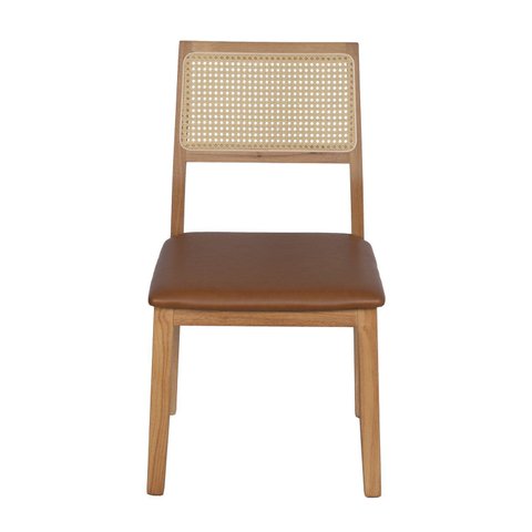 Cadeira para Sala de Jantar 45cm x 91cm Nia Yescasa Marrom/Caramelo