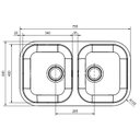 Ver imagem 2 de Cuba Dupla Docol Spice 71x40 01701704 Inox Polido