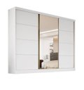 Ver imagem 1 de Guarda-roupa 1 Portas Espelhada Mdf 6 Gavetas - Bergamo-branco - Bianchi Móveis