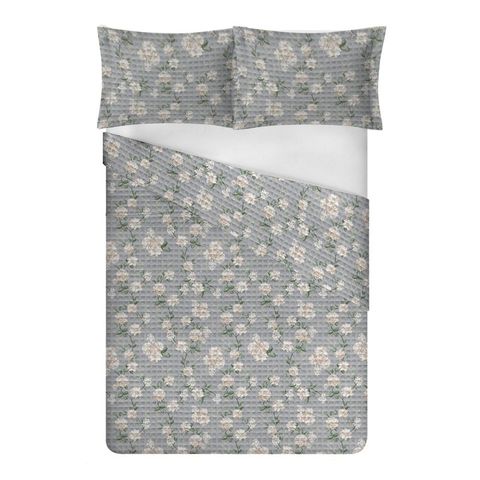 Kit Colcha Piquet King Size - 100% Algodão:floral