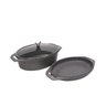 Conjunto Assadeiras Antiaderente Revestimento Mármore Cerâmico 3 Peças Cinza - 1