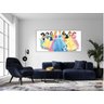 Quadro Decorativo Princesas Disney em Tecido Canvas 130x60 - 5
