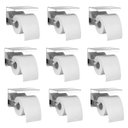 Ver imagem 1 de Suporte Papel Higienico Kit 9 Uni Aço Inox Banheiro Lavabo Prateleira Porta Objeto Celular Organizaç