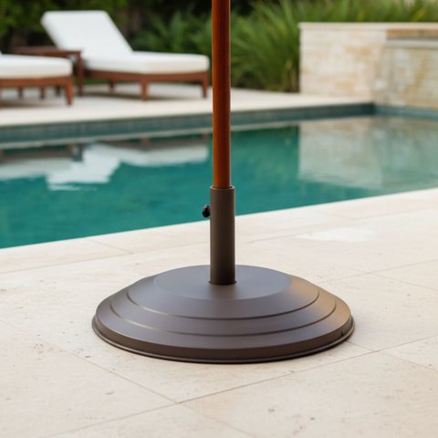Suporte Base para Ombrelone Redonda 19,5kg Resistente Corrosão