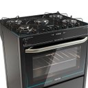 Ver imagem 2 de Fogão de Piso 5 Bocas Mesa de Vidro com Acendimento Total Horus Top Control Preto - Braslar