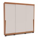 Ver imagem 2 de Roupeiro Porto 3 Portas de Correr 4 Gavetas 217x213cm Freijó/Creme 240828