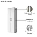 Ver imagem 5 de Armário Multiuso 2 Portas New 4 Prateleira - Branco
