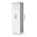 Ver imagem 4 de Armário Multiuso 2 Portas New 4 Prateleira - Branco