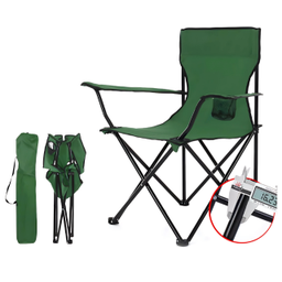 Cadeira de Pesca Dobrável com Apoio de Braço Cor: Verde Re151 Snel Camping - 4
