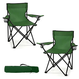 Cadeira de Pesca Dobrável com Apoio de Braço Cor: Verde Re151 Snel Camping - 3