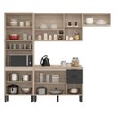 Ver mais imagens de Cozinha Completa Modulada 10 Portas e 2 Gavetas com Tampo e Pés Reguláveis 260x219x52cm