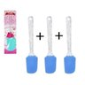 Kit com 3 Unidades Espátula Pão Duro de Silicone Cabo Acrílico Glitter Linha Confeiteiro 25 cm - 2