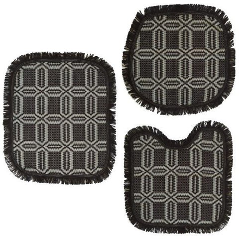 Jogo de Banheiro 3 Peças em Algodão:tabaco