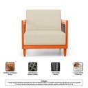 Ver imagem 7 de Kit Poltrona e Sofá Varanda Samoa Madeira Maciça com Cordas Náutica Linho Pérola - Desk Design