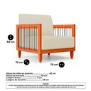 Ver imagem 4 de Kit Poltrona e Sofá Varanda Samoa Madeira Maciça com Cordas Náutica Linho Pérola - Desk Design