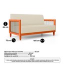Ver imagem 3 de Kit Poltrona e Sofá Varanda Samoa Madeira Maciça com Cordas Náutica Linho Pérola - Desk Design