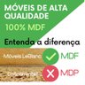 Suporte de Mesa para Monitor de Computador PC + Escaninho 100% MDF Preto - Móveis LeBlanc - 6