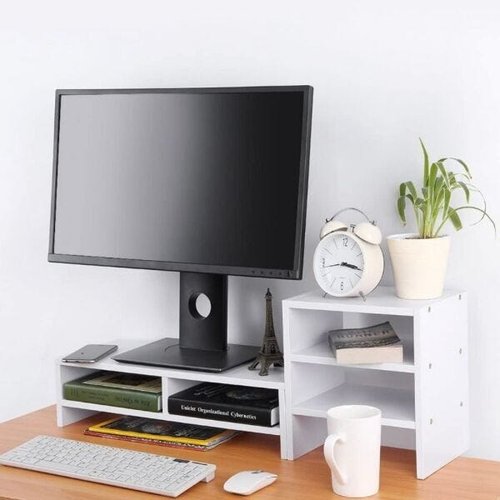 Suporte Base Para Monitor Home Office Escritorio Freijó