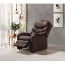 Ver imagem 1 de Poltrona Reclinável Luxo - Corano Marrom - Estofados Pérola