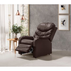 Poltrona Reclinável Luxo - Corano Marrom - Estofados Pérola
