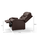 Ver imagem 3 de Poltrona Reclinável Luxo - Corano Marrom - Estofados Pérola