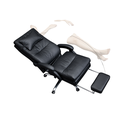 Ver imagem 2 de Cadeira Presidente 9011 Preta com 7 Pontos Apoio Aos Pés Couro Ecológico